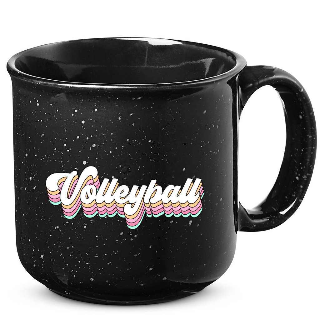 Retro Volleyball Pastel Aesthetic N Groovy Gift 15oz Campfire Ceramic Mug
