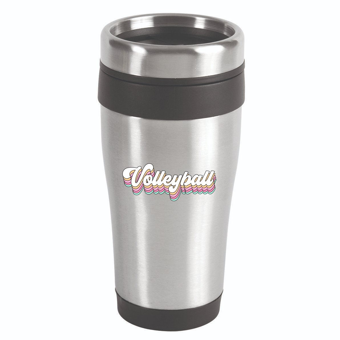 Retro Volleyball Pastel Aesthetic N Groovy Gift 16oz Travel Tumbler