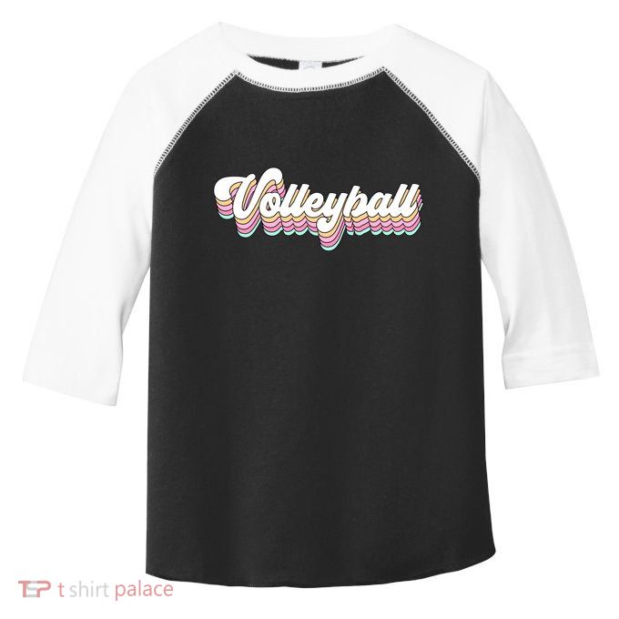 Retro Volleyball Pastel Aesthetic N Groovy Gift Toddler Fine Jersey T-Shirt