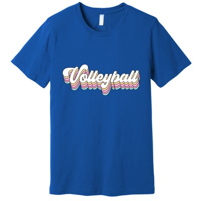 Retro Volleyball Pastel Aesthetic N Groovy Gift Premium T-Shirt