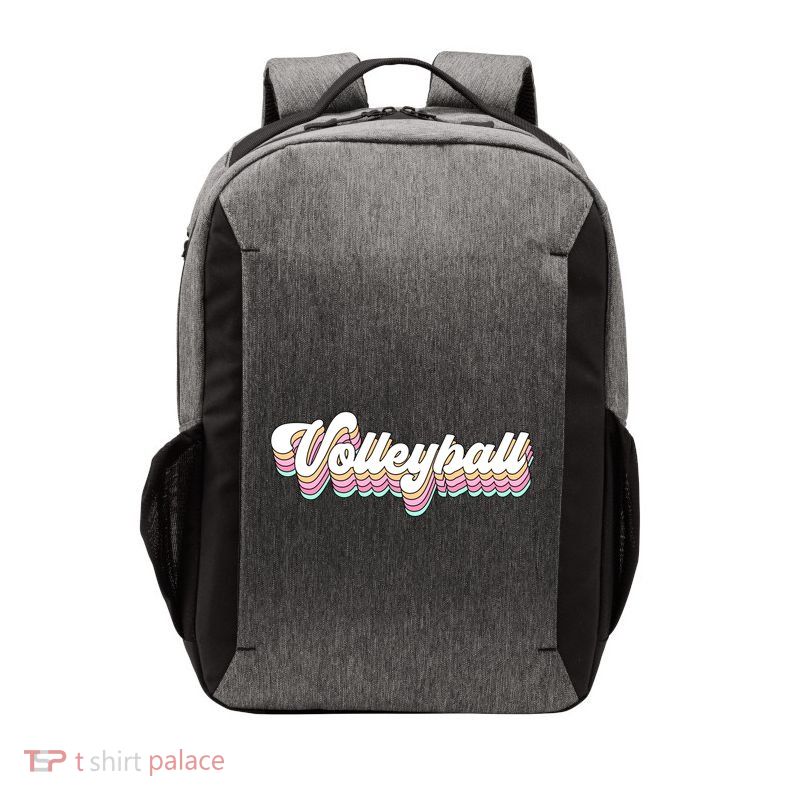 Retro Volleyball Pastel Aesthetic N Groovy Gift Vector Backpack