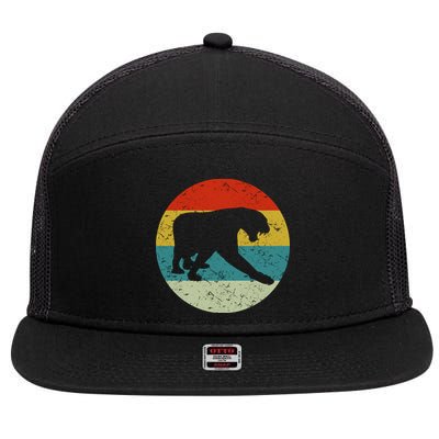 Retro Vintage Panther 7 Panel Mesh Trucker Snapback Hat