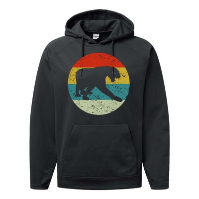 Retro Vintage Panther Performance Fleece Hoodie