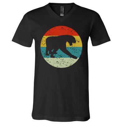 Retro Vintage Panther V-Neck T-Shirt