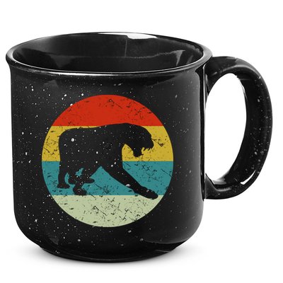 Retro Vintage Panther 15oz Campfire Ceramic Mug