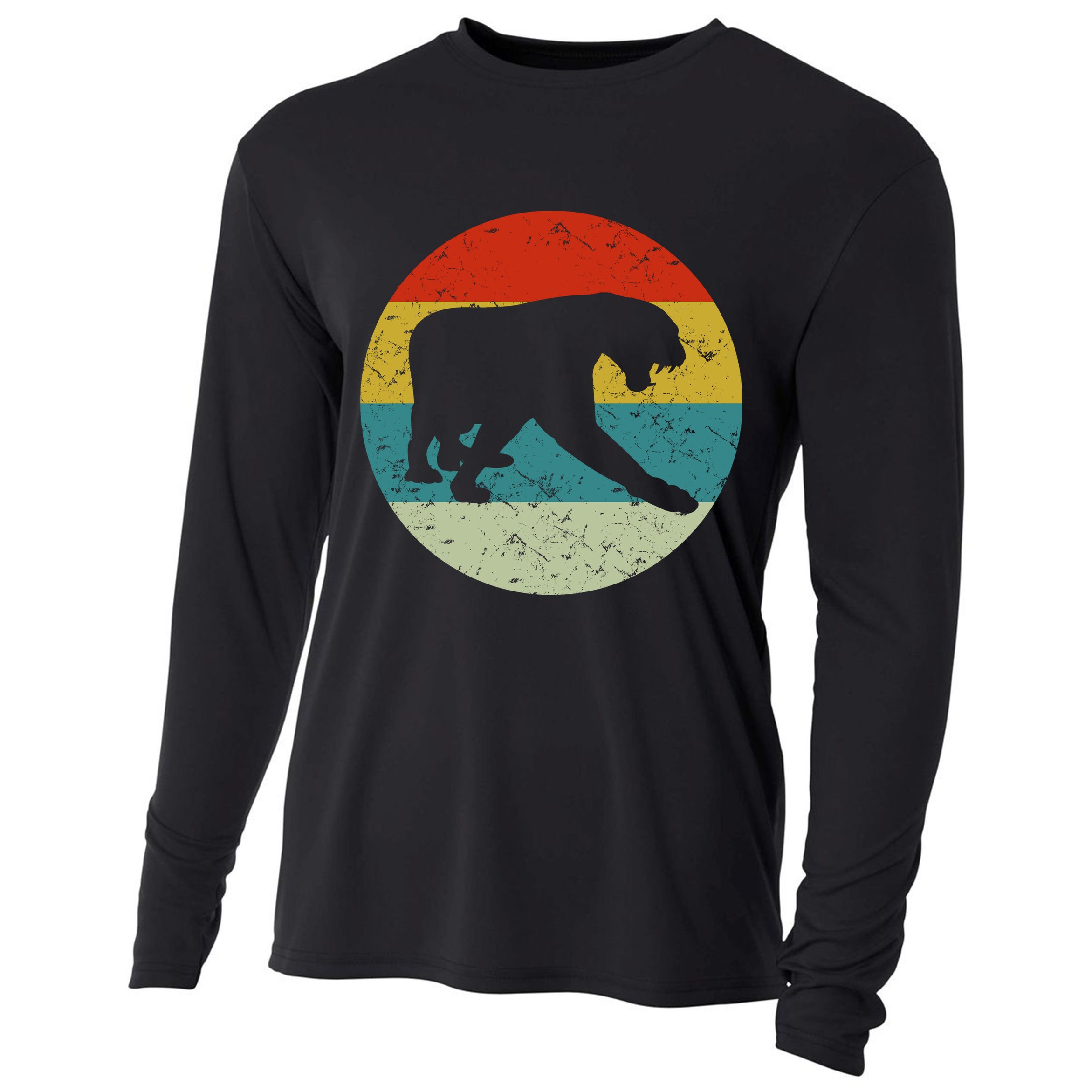 Retro Vintage Panther Cooling Performance Long Sleeve Crew