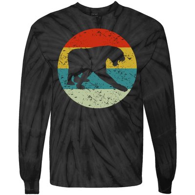 Retro Vintage Panther Tie-Dye Long Sleeve Shirt