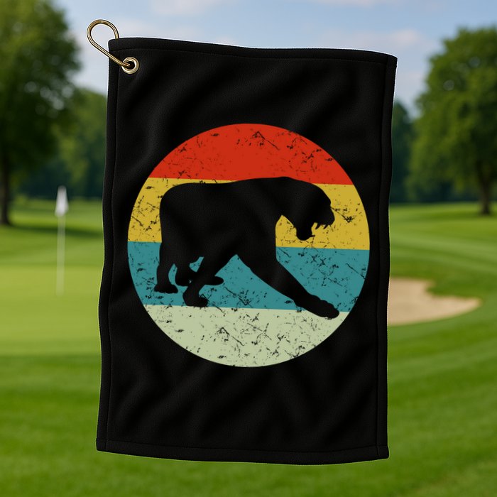 Retro Vintage Panther Golf Towel