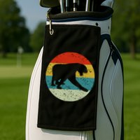Retro Vintage Panther Golf Towel