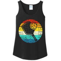 Retro Vintage Pickleball Silhouette Pickleball Ladies Essential Tank