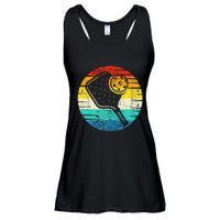 Retro Vintage Pickleball Silhouette Pickleball Ladies Essential Flowy Tank