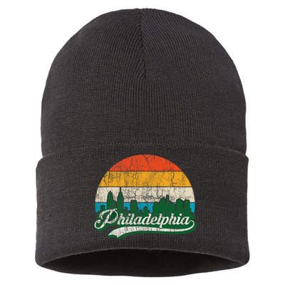 Retro Vintage Philly Dancing On My Own Philadelphia Sustainable Knit Beanie