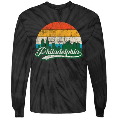 Retro Vintage Philly Dancing On My Own Philadelphia Tie-Dye Long Sleeve Shirt