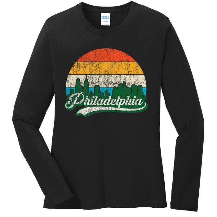 Retro Vintage Philly Dancing On My Own Philadelphia Ladies Long Sleeve Shirt