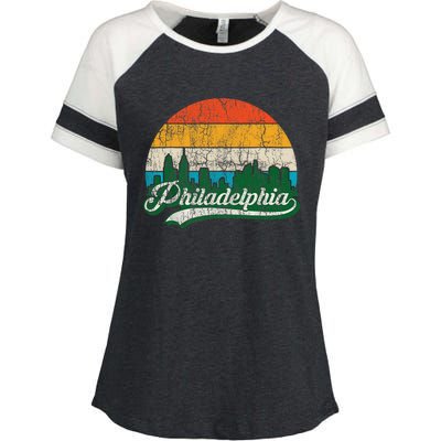 Retro Vintage Philly Dancing On My Own Philadelphia Enza Ladies Jersey Colorblock Tee