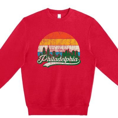 Retro Vintage Philly Dancing On My Own Philadelphia Premium Crewneck Sweatshirt