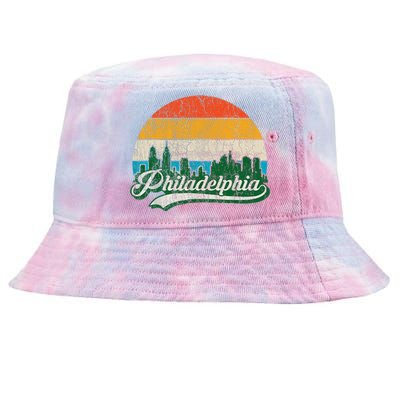 Retro Vintage Philly Dancing On My Own Philadelphia Tie-Dyed Bucket Hat