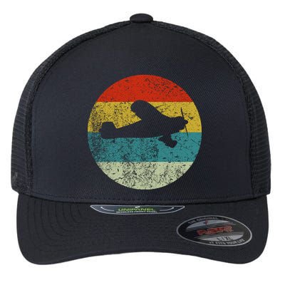 Retro Vintage Plane Flexfit Unipanel Trucker Cap