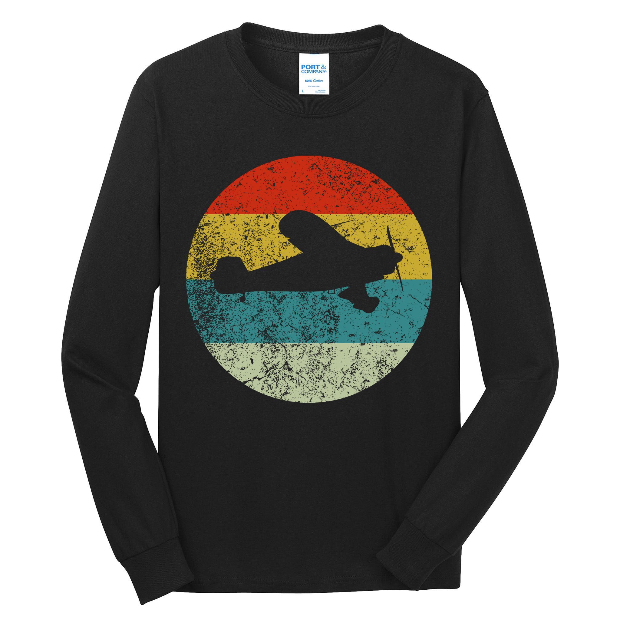 Retro Vintage Plane Tall Long Sleeve T-Shirt