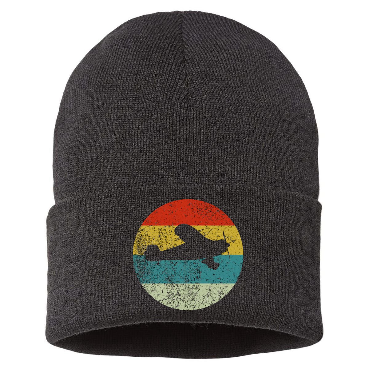 Retro Vintage Plane Sustainable Knit Beanie