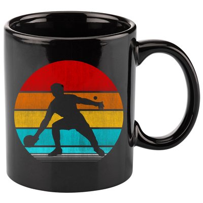 Retro Vintage Ping Pong 11oz C Handle Ceramic Mug