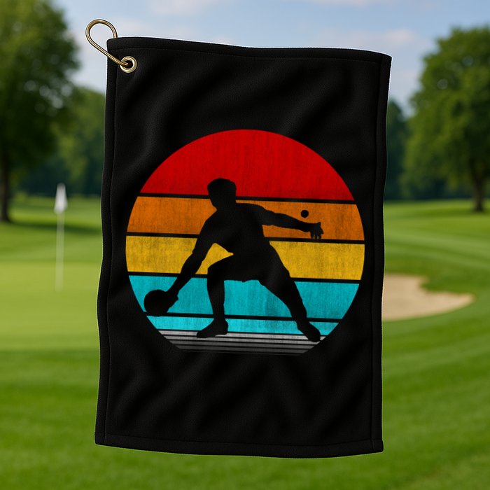 Retro Vintage Ping Pong Golf Towel