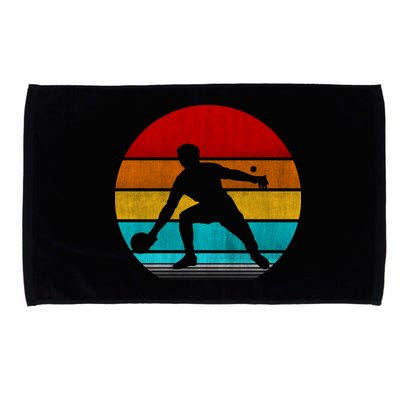 Retro Vintage Ping Pong Microfiber Hand Towel