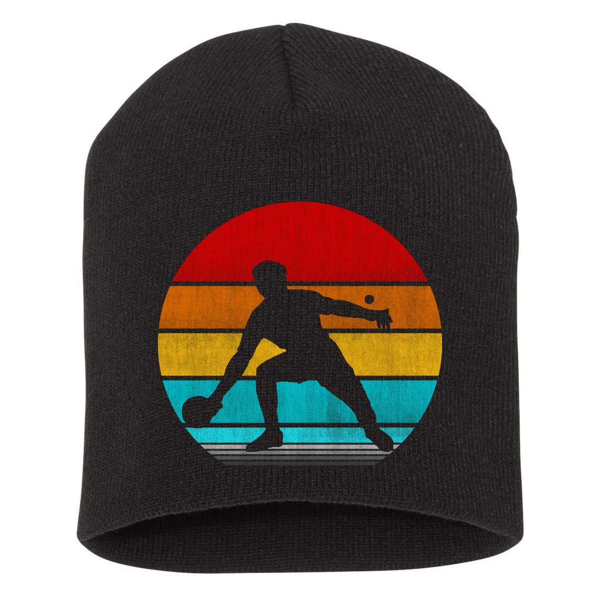 Retro Vintage Ping Pong Short Acrylic Beanie