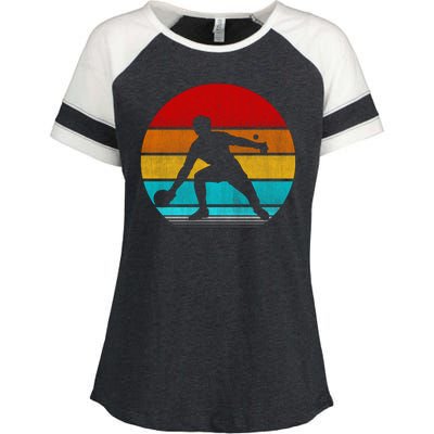 Retro Vintage Ping Pong Enza Ladies Jersey Colorblock Tee