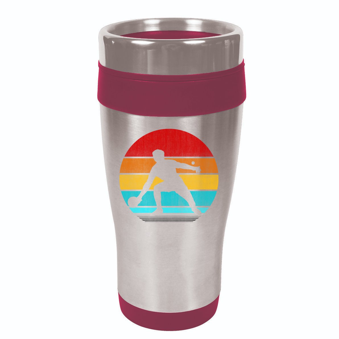 Retro Vintage Ping Pong 16oz Travel Tumbler