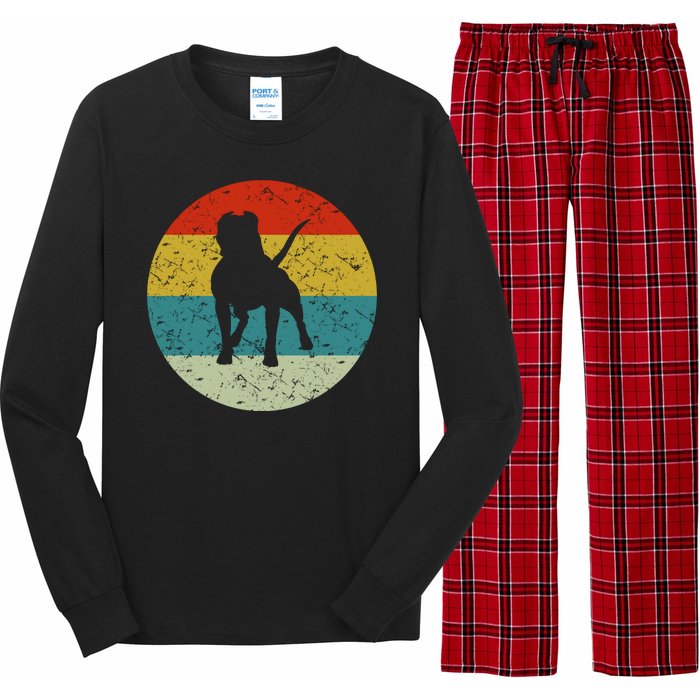 Retro Vintage Pitbull Long Sleeve Pajama Set