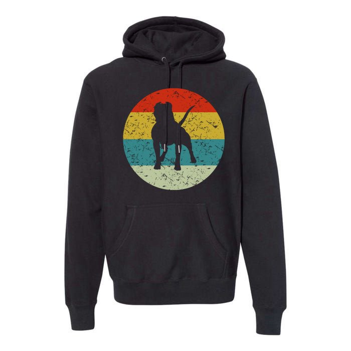 Retro Vintage Pitbull Premium Hoodie