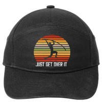 Retro Vintage Pole Vaulting Just Get Over It Pole Vault 7-Panel Snapback Hat