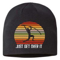 Retro Vintage Pole Vaulting Just Get Over It Pole Vault Sustainable Beanie