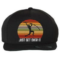 Retro Vintage Pole Vaulting Just Get Over It Pole Vault Wool Snapback Cap