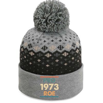 Retro Vintage Pro Roe 1973 T The Baniff Cuffed Pom Beanie