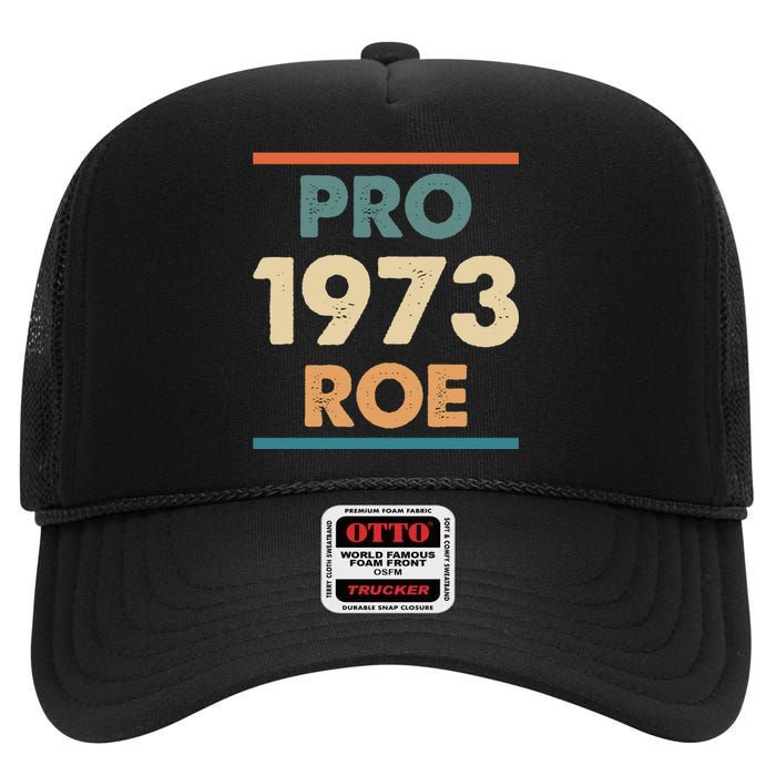 Retro Vintage Pro Roe 1973 T High Crown Mesh Back Trucker Hat