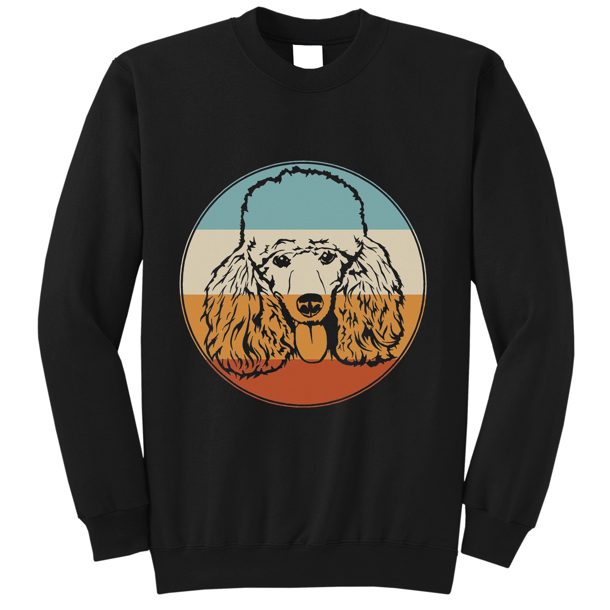 Retro Vintage Poodle Design for Puppy Lover Dog Rescue Sweatshirt