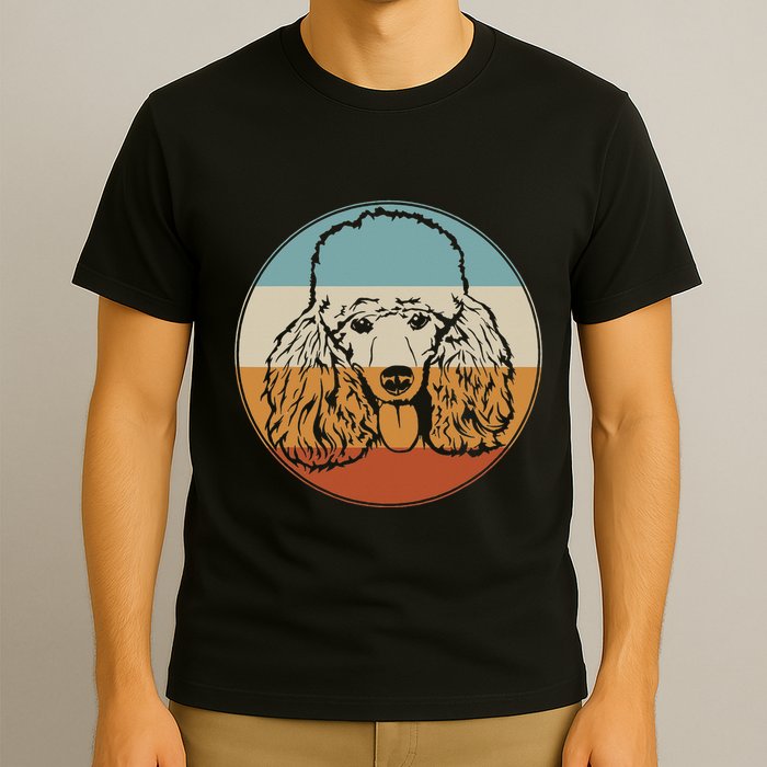 Retro Vintage Poodle Design for Puppy Lover Dog Rescue T-Shirt