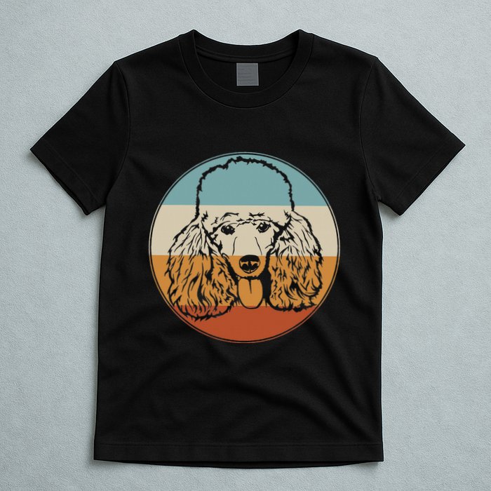Retro Vintage Poodle Design for Puppy Lover Dog Rescue T-Shirt