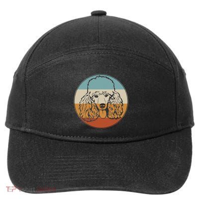 Retro Vintage Poodle Design for Puppy Lover Dog Rescue 7-Panel Snapback Hat