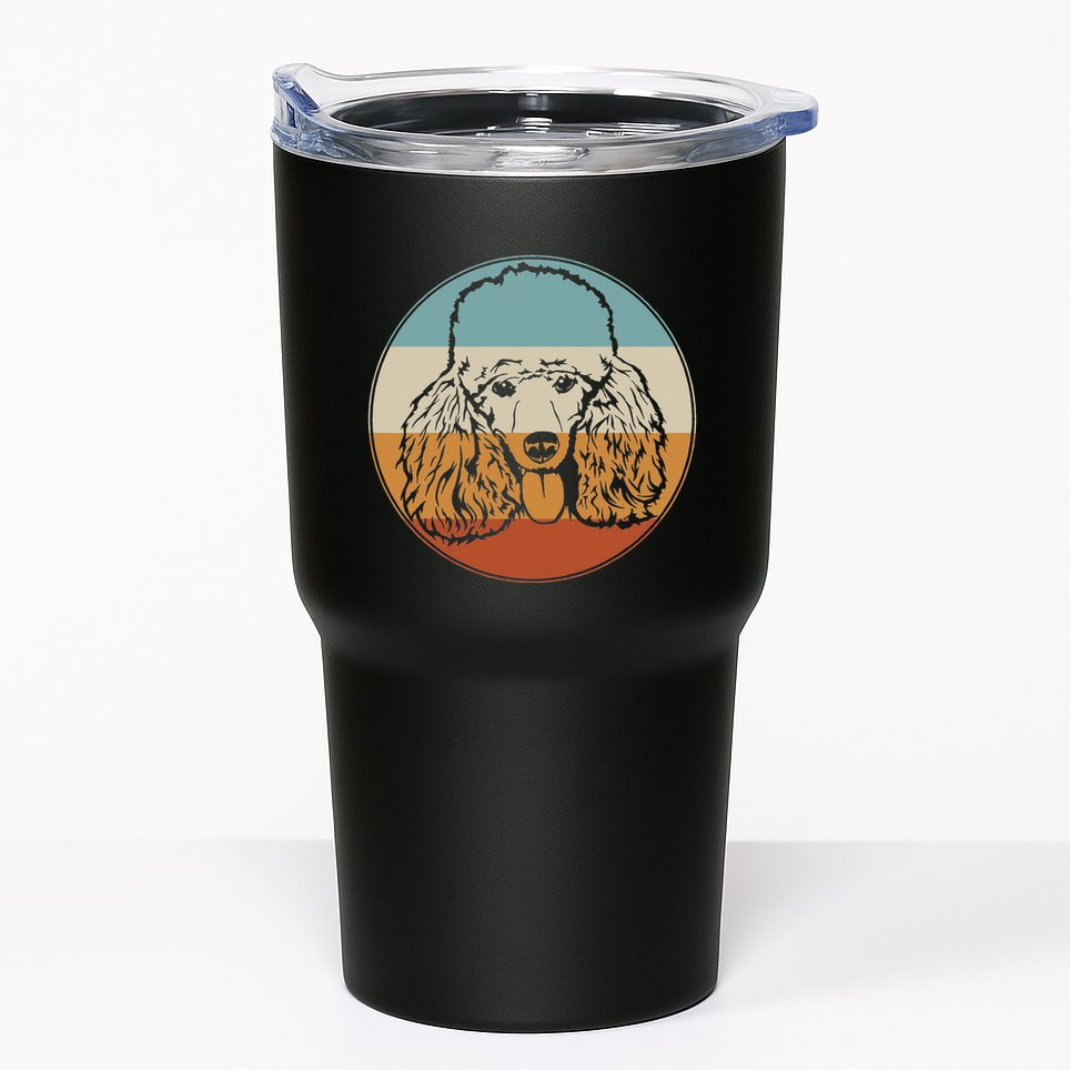 Retro Vintage Poodle Design for Puppy Lover Dog Rescue Tumbler