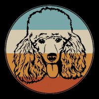 Retro Vintage Poodle Design for Puppy Lover Dog Rescue Poster