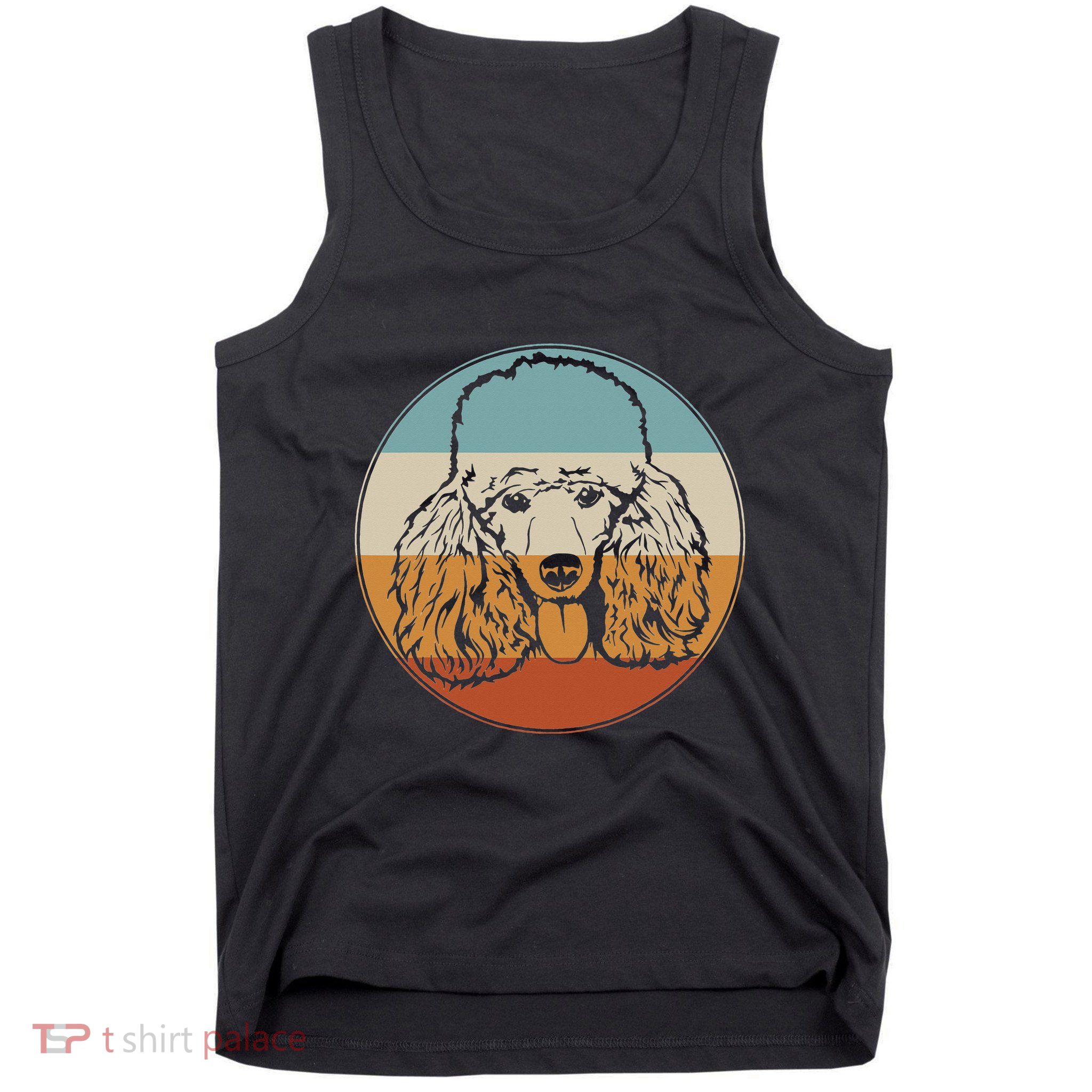 Retro Vintage Poodle Design for Puppy Lover Dog Rescue Tank Top