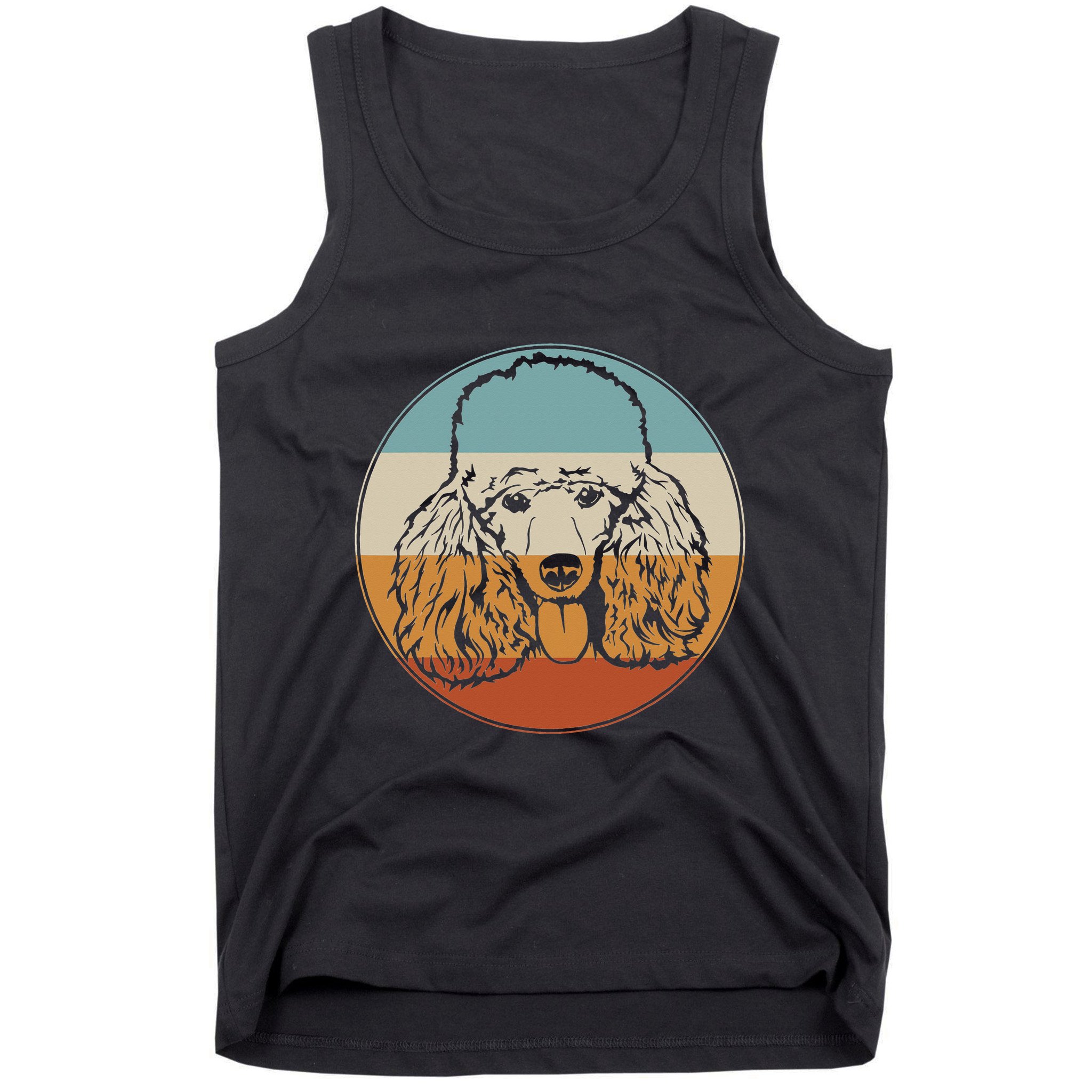 Retro Vintage Poodle Design for Puppy Lover Dog Rescue Tank Top