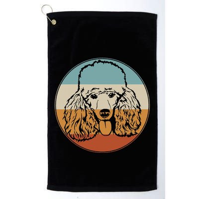 Retro Vintage Poodle Design for Puppy Lover Dog Rescue Golf Towel