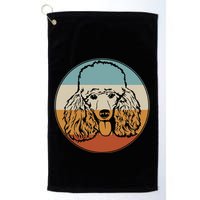 Retro Vintage Poodle Design for Puppy Lover Dog Rescue Golf Towel