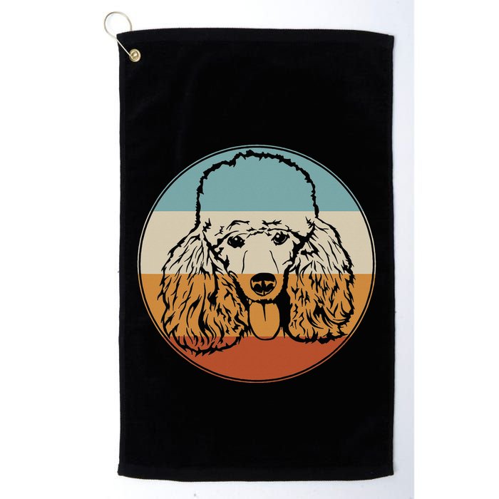 Retro Vintage Poodle Design for Puppy Lover Dog Rescue Golf Towel