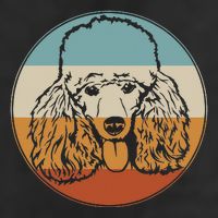Retro Vintage Poodle Design for Puppy Lover Dog Rescue Golf Towel