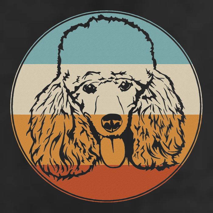 Retro Vintage Poodle Design for Puppy Lover Dog Rescue Golf Towel